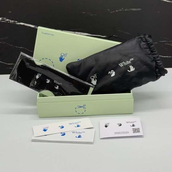 NEW OFF-WHITE ATLANTIC 507 BLUE SUNGLASSES OFF-WHITE ATLNTIC - Picture 10 of 10